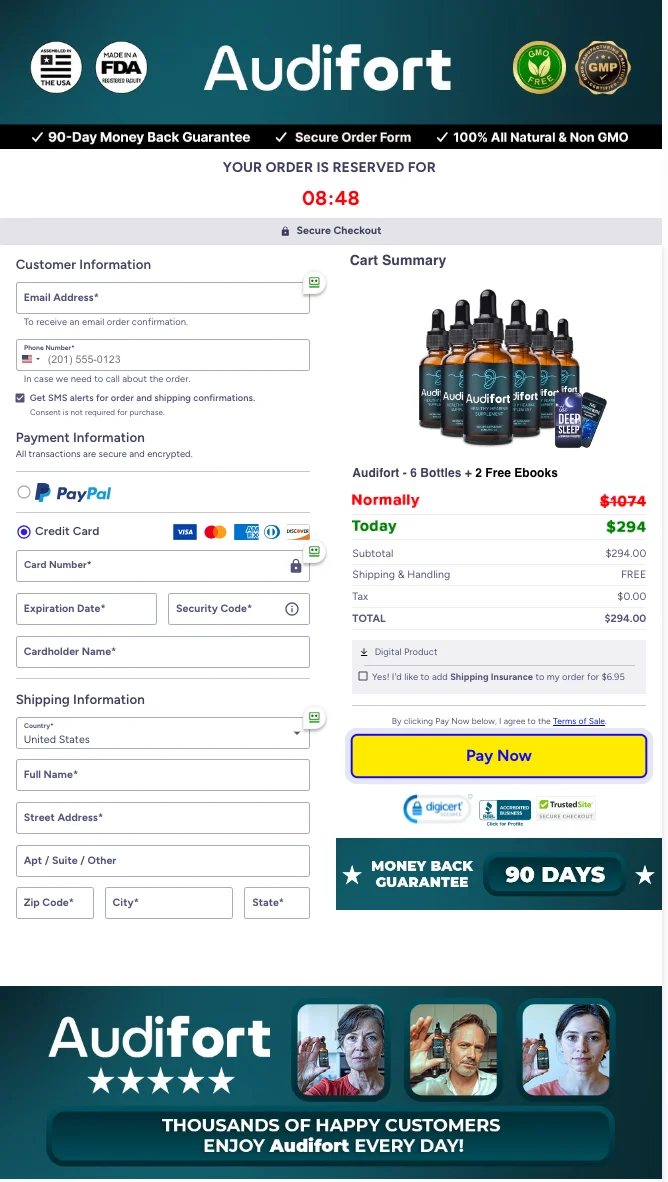 Audifort-order-page
